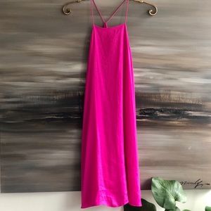 Pink Ralph Lauren silky halter dress
